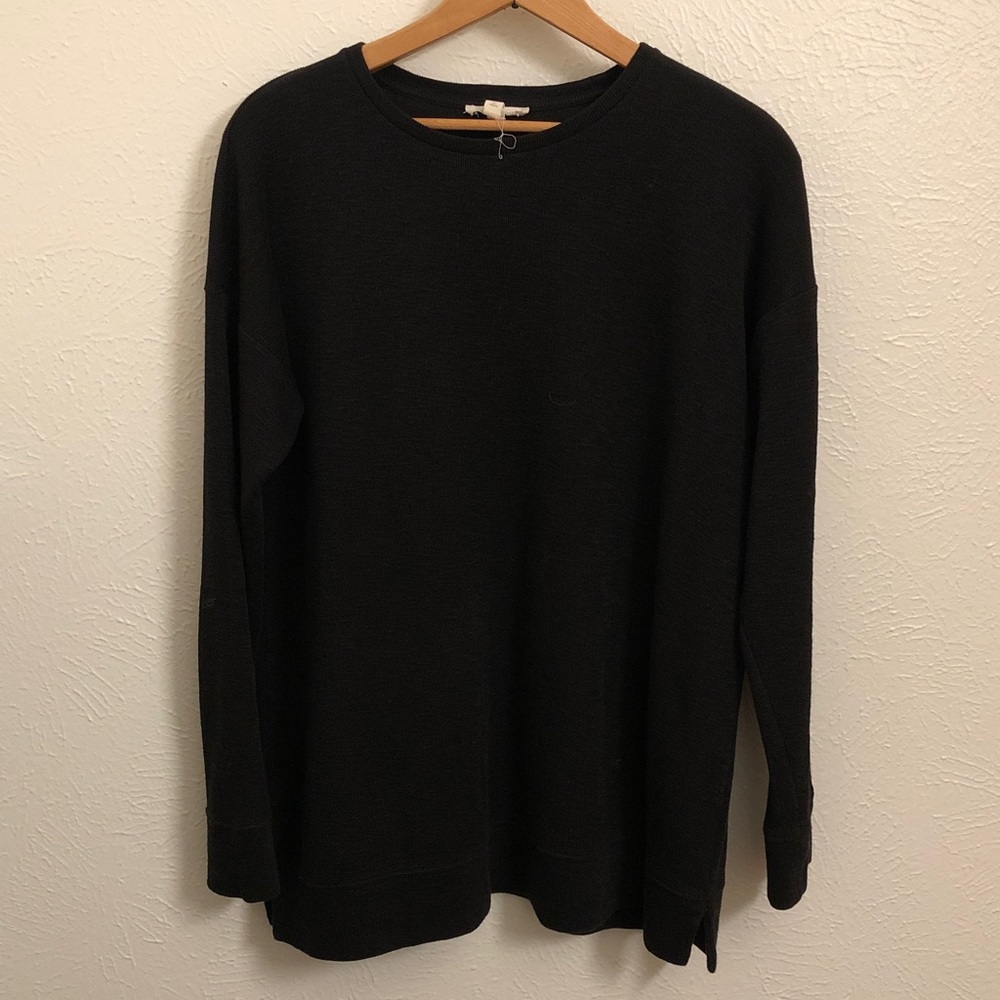 Eileen Fisher Women's Black Crewneck Sweater